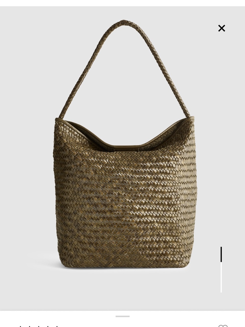 Madewell signature woven bucket bag olive large